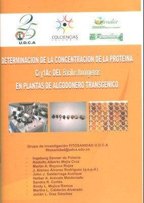 Determinación de la concentración de la proteína Cry 1Ac del Bacillus thuringiensis en plantas de algodonero transgénico