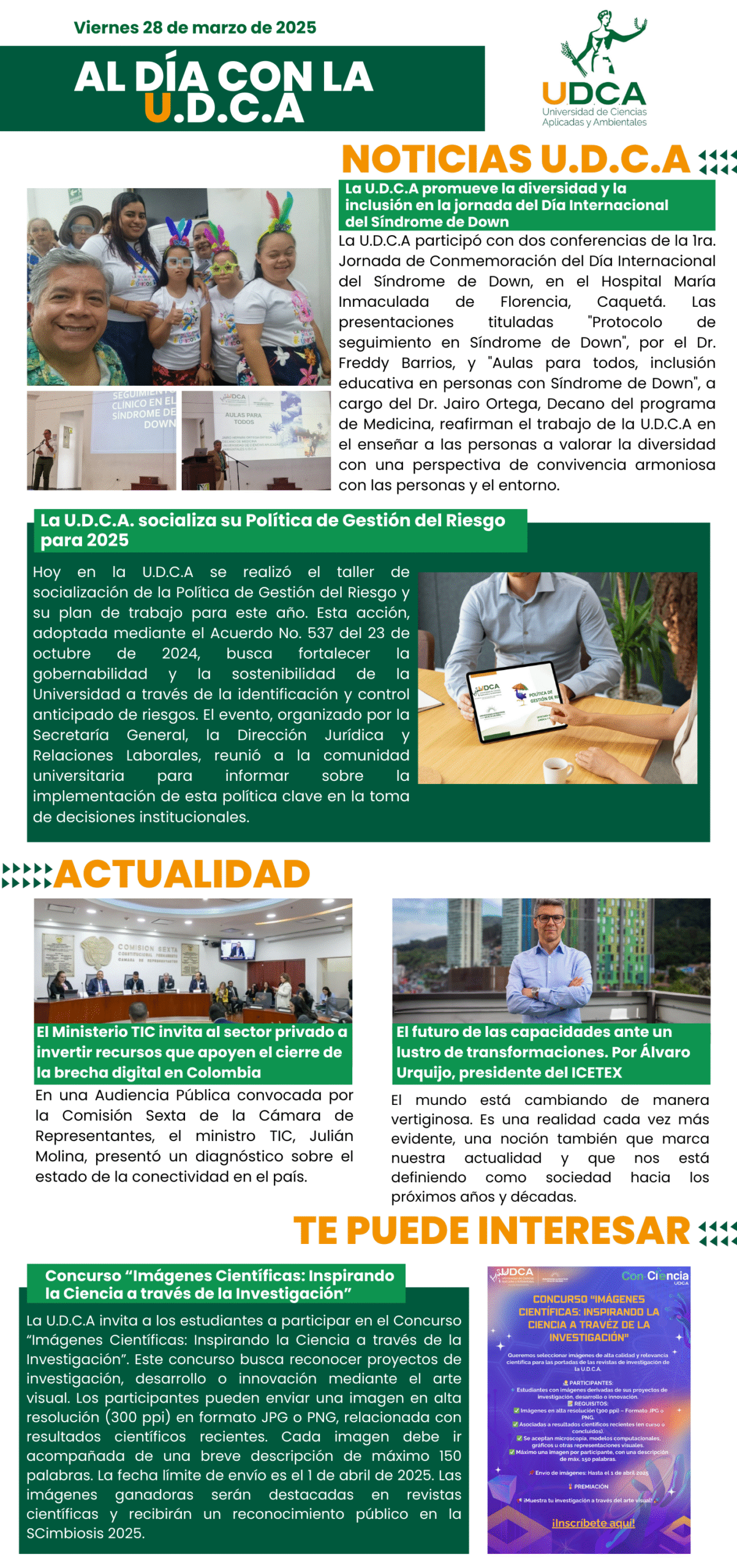 Boletín U.D.C.A 28 de marzo