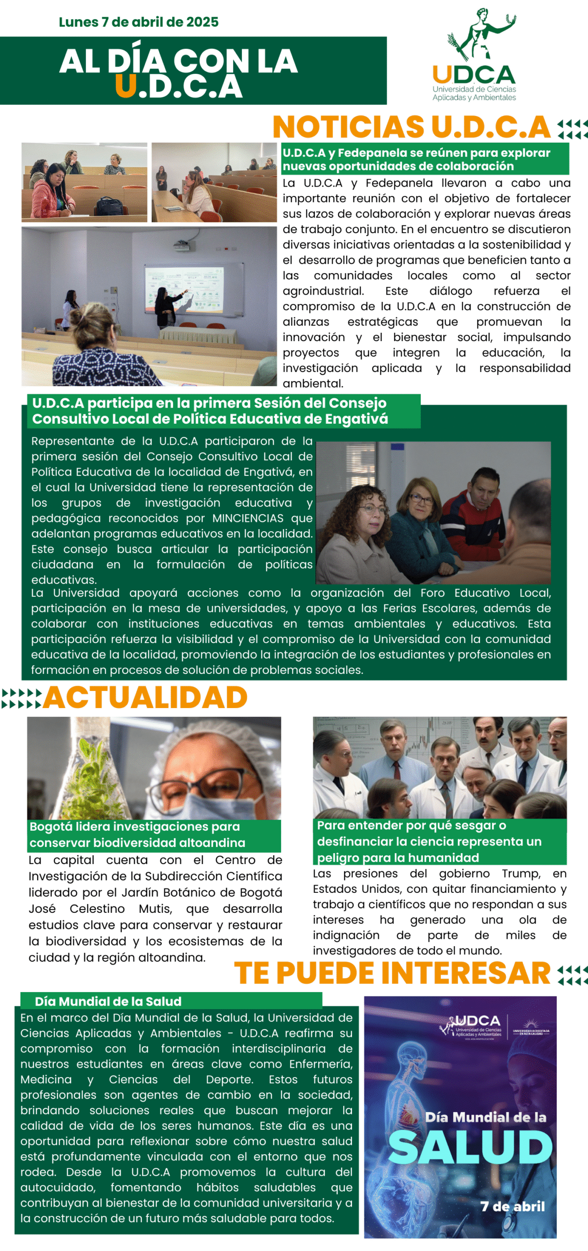 Boletín U.D.C.A 7 de abril