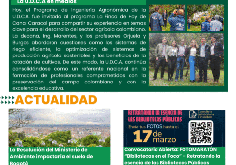 Boletín U.D.C.A 13 de marzo